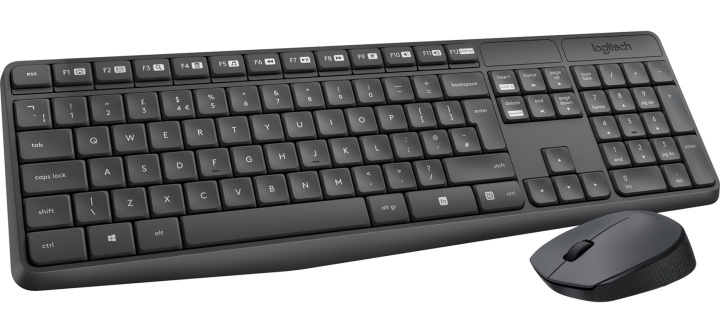 Logitech trådlöst tangentbord och mus MK235 ryhmässä TIETOKOONET & TARVIKKEET / Hiiret & Näppäimistöt / Näppäimistöt / Paketti @ TP E-commerce Nordic AB (38-84526)