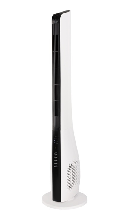 NORDIC HOME 2-i-1 Tornfläkt med luftcirkulator, 3 hastigheter, 40W, timer, vit ryhmässä KOTI, TALOUS JA PUUTARHA / Tuulettimet ja ilmastointilaitteet / Tornituulettimet @ TP E-commerce Nordic AB (38-84556)