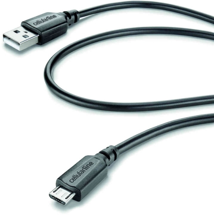 Cellularline Laddkabel Micro-USB 1,15 m ryhmässä ÄLYPUHELIMET JA TABLETIT / Laturit & Kaapelit / Kaapelit / MicroUSB-kaapelit @ TP E-commerce Nordic AB (38-84564)