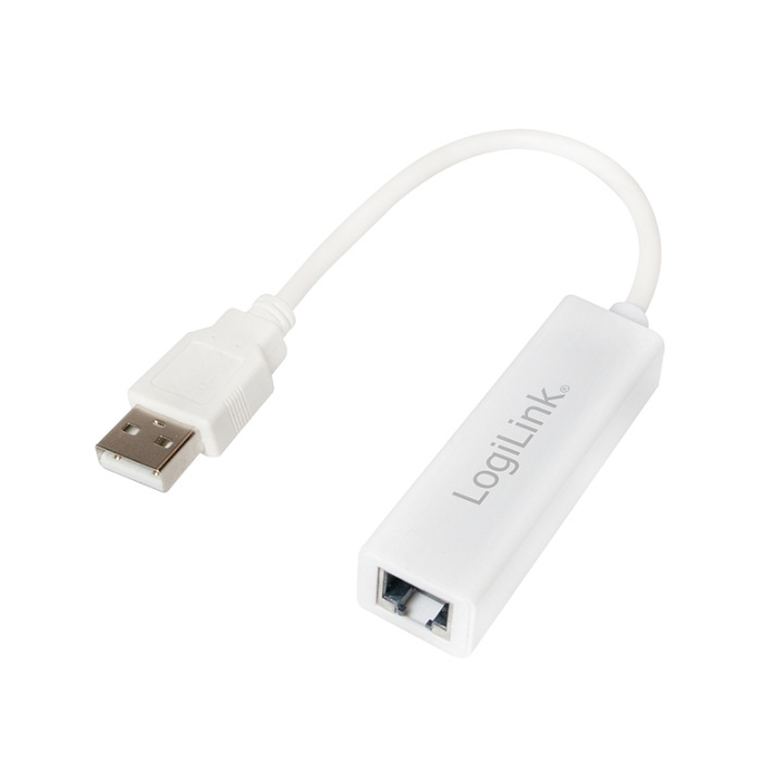 LogiLink USB 2.0 -> RJ45 Fast Ethernet ryhmässä TIETOKOONET & TARVIKKEET / Kaapelit & Sovittimet / Verkko / Sovittimet & Liittimet @ TP E-commerce Nordic AB (38-84865)
