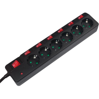LogiLink Grenuttag 6-v med 6+1 brytare