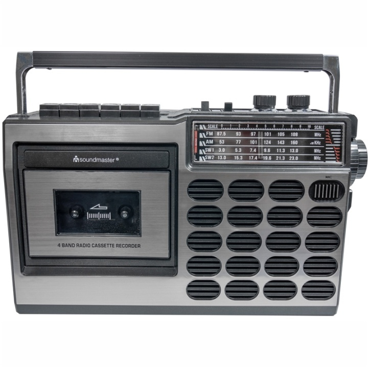 Soundmaster Retro radio med kassett ryhmässä KODINELEKTRONIIKKA / Ääni & Kuva / Kotiteatteri, HiFi ja kannettavat / Radio & Herätyskellot / Radio @ TP E-commerce Nordic AB (38-85474)