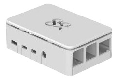 OKdo Raspberry Pi 4 standard case, 3 piece design, white ryhmässä TIETOKOONET & TARVIKKEET / Tietokoneen komponentit / Raspberry Pi @ TP E-commerce Nordic AB (38-85860)
