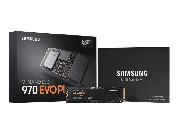 Samsung 970 EVO SSD MZ-V75S500BW 500GB M.2 PCI Express 3.0 x4 (NVMe) ryhmässä TIETOKOONET & TARVIKKEET / Tietokoneen komponentit / Kovalevyt / SSD @ TP E-commerce Nordic AB (38-86137)