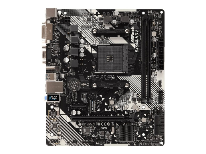 ASRock B450M-HDV R4.0 Micro-ATX AM4 AMD B450 ryhmässä TIETOKOONET & TARVIKKEET / Tietokoneen komponentit / Emolevyt @ TP E-commerce Nordic AB (38-86216)