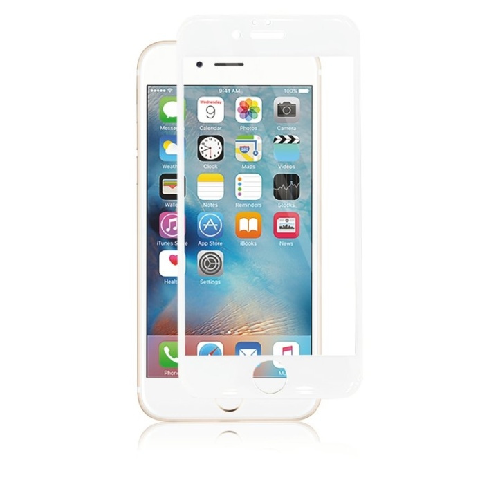 Panzer iPhone 6S/6 Plus, kaareva silikaattilasi, valkoinen ryhmässä ÄLYPUHELIMET JA TABLETIT / Puhelimen suojakotelo / Apple / iPhone 6 Plus/6S Plus / Näytönsuoja @ TP E-commerce Nordic AB (38-86308)
