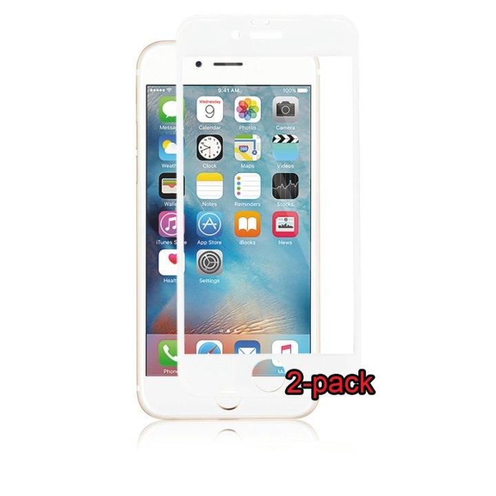 2-pakkaus iPhone 6S/6 Plus kaareva silikaattilasi, Armour, valkoinen ryhmässä ÄLYPUHELIMET JA TABLETIT / Puhelimen suojakotelo / Apple / iPhone 6 Plus/6S Plus / Näytönsuoja @ TP E-commerce Nordic AB (38-86308PKT1)