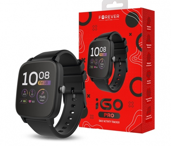Forever iGO Pro JW-200, Smartwatch, Svart ryhmässä URHEILU, VAPAA-AIKA JA HARRASTUS / Urheilu- ja sykekellot / Smartwatch lapsille @ TP E-commerce Nordic AB (38-86479)