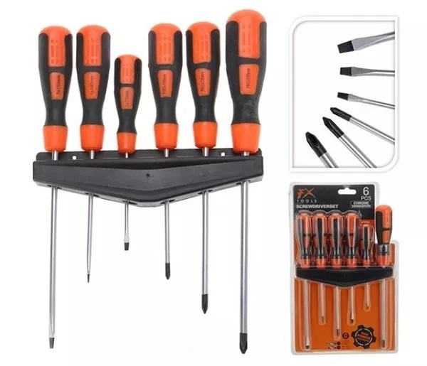 FX Tools ruuvimeisselisarja, 6 kpl ryhmässä KOTI, TALOUS JA PUUTARHA / Työkalut & Tee itse / Muut Työkalut & Tarvikkeet @ TP E-commerce Nordic AB (38-86492)