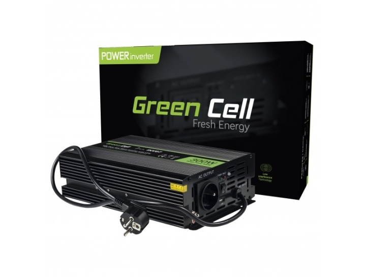 Green Cell Inverter med reservström 12V till 230V, 300W/600W ryhmässä TIETOKOONET & TARVIKKEET / Kesketymätön virtalähde UPS @ TP E-commerce Nordic AB (38-86537)