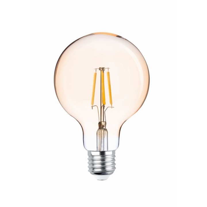 Forever Light Retro LED-lampa med filament Guld, E27 4W 2200K 400lm ryhmässä KODINELEKTRONIIKKA / Valaistus / LED-lamput @ TP E-commerce Nordic AB (38-86594)