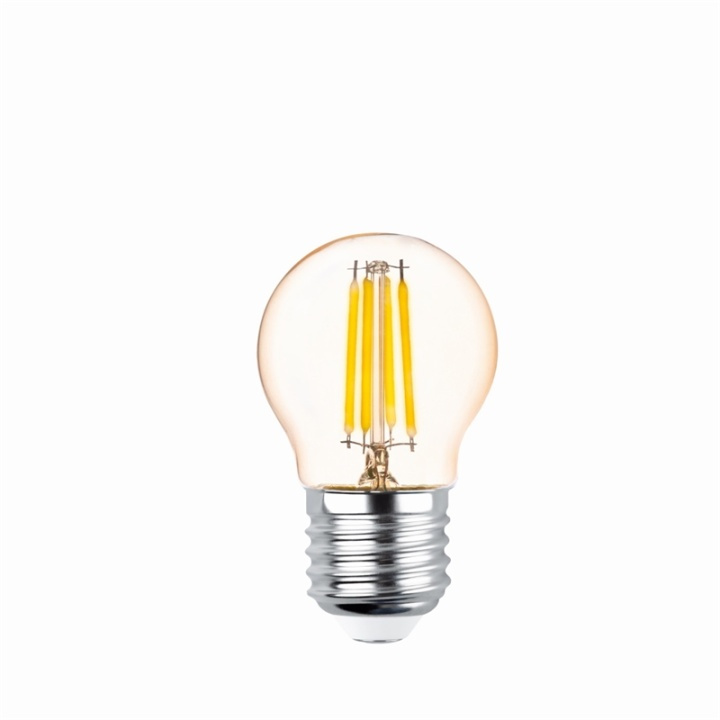 Forever Light Retro LED-lampa med filament Guld, E27 G45 4W 2200K 400lm ryhmässä KODINELEKTRONIIKKA / Valaistus / LED-lamput @ TP E-commerce Nordic AB (38-86602)
