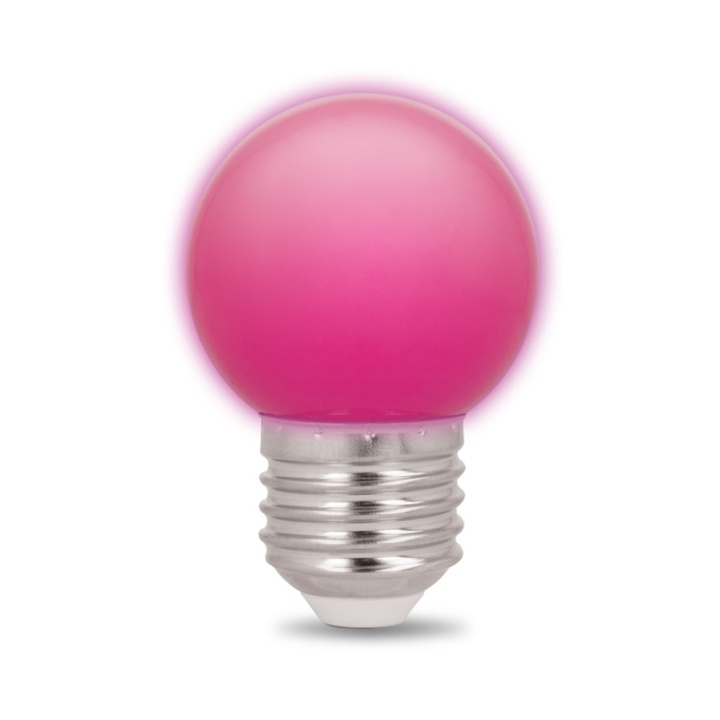 Forever Light LED-lamppu x 5, E27 G45 2W, vaaleanpunainen ryhmässä KODINELEKTRONIIKKA / Valaistus / LED-lamput @ TP E-commerce Nordic AB (38-86604)