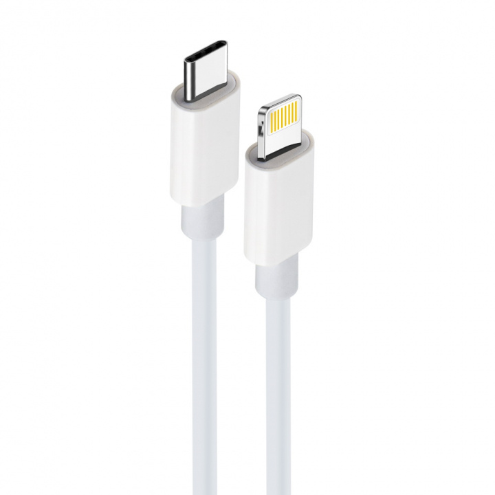 Maxlife MXUC-05 Power Direct USB-C to Lightning cable 1,0 m 20W, White ryhmässä ÄLYPUHELIMET JA TABLETIT / Laturit & Kaapelit / Kaapelit / Tyyppi C -kaapelit @ TP E-commerce Nordic AB (38-86696)