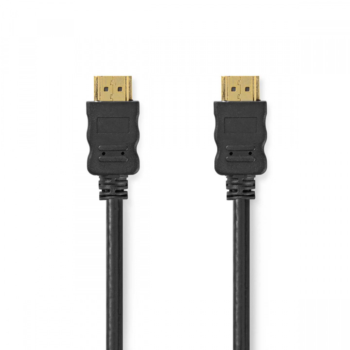 Nedis High Speed ​​HDMI ™ Kaapeli Ethernet | HDMI™ liitin | HDMI™ liitin | 4K@30Hz | ARC | 10.2 Gbps | 0.50 m | Pyöreä | PVC | Musta | Kirjekuori ryhmässä KODINELEKTRONIIKKA / Kaapelit & Sovittimet / HDMI / Kaapelit @ TP E-commerce Nordic AB (38-86731)
