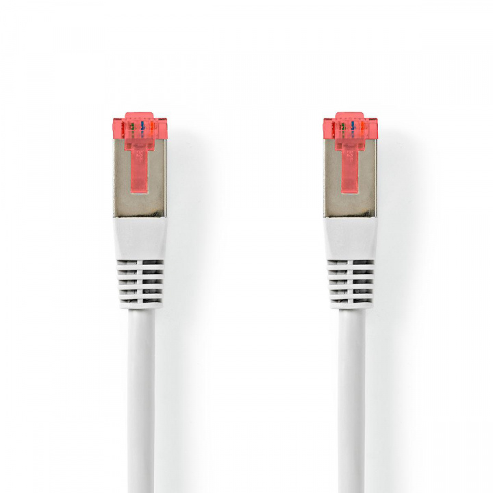 Cat 6 kaapeli RJ45 uros, S/FTP, PVC, valkoinen, 1 m ryhmässä TIETOKOONET & TARVIKKEET / Kaapelit & Sovittimet / Verkko / Cat6 @ TP E-commerce Nordic AB (38-86732)