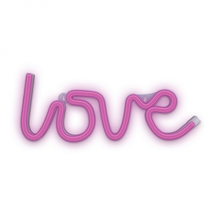 Forever Light Neon LED-lamppu Love paristo + USB FLNEO5, vaaleanpunainen ryhmässä KODINELEKTRONIIKKA / Valaistus / Muu valaistus @ TP E-commerce Nordic AB (38-86868)