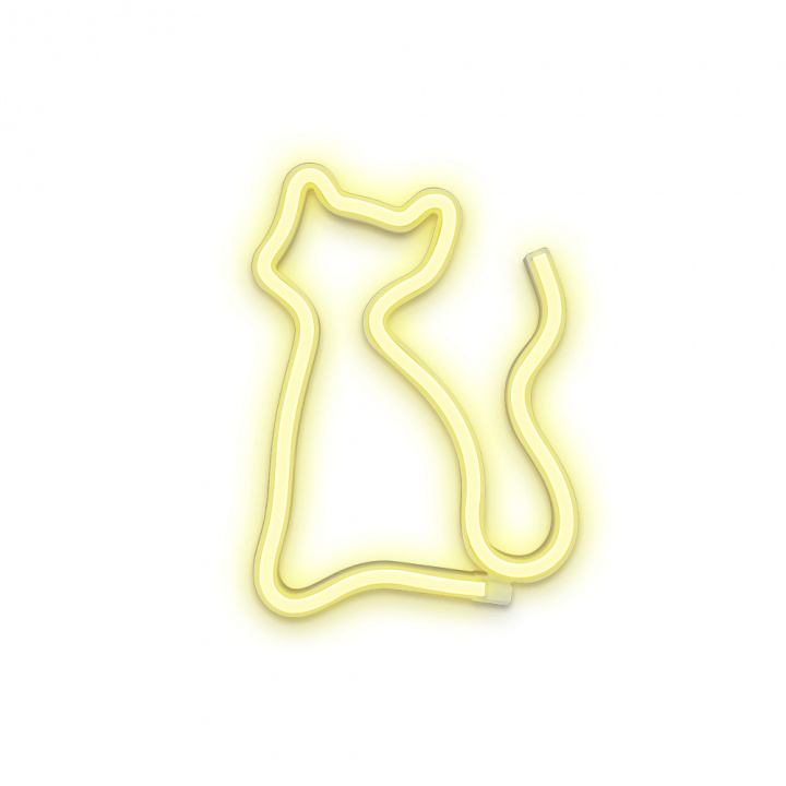 Forever Light Neon LED-valo Cat, paristo + USB FLNEO3, Lämmin valkoinen ryhmässä KODINELEKTRONIIKKA / Valaistus / Pöytälamput @ TP E-commerce Nordic AB (38-86894)