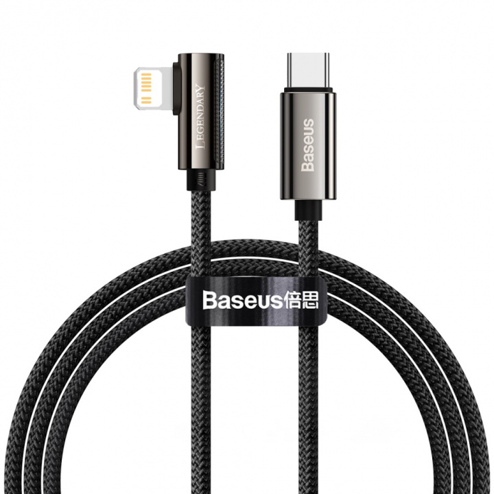 Baseus kabel Legend PD USB-C - Lightning 1,0m 20W, Svart ryhmässä ÄLYPUHELIMET JA TABLETIT / Laturit & Kaapelit / Kaapelit / Lightning kaapelit @ TP E-commerce Nordic AB (38-86915)