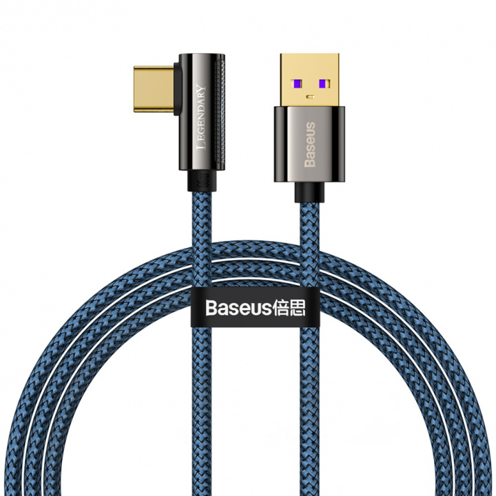 Baseus kabel Legend USB - USB-C 1,0m 66W, Blå ryhmässä TIETOKOONET & TARVIKKEET / Kaapelit & Sovittimet / USB / USB-C @ TP E-commerce Nordic AB (38-86922)