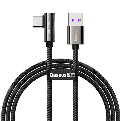 Baseus kabel Legend USB - USB-C 2,0m 66W, Svart ryhmässä TIETOKOONET & TARVIKKEET / Kaapelit & Sovittimet / USB / USB-C @ TP E-commerce Nordic AB (38-86925)