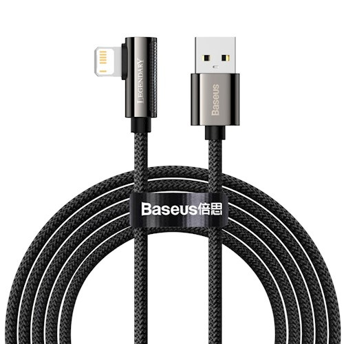 Baseus kabel Legend USB - Lightning 2,0m 2,4A, Svart ryhmässä ÄLYPUHELIMET JA TABLETIT / Laturit & Kaapelit / Kaapelit / Lightning kaapelit @ TP E-commerce Nordic AB (38-86930)