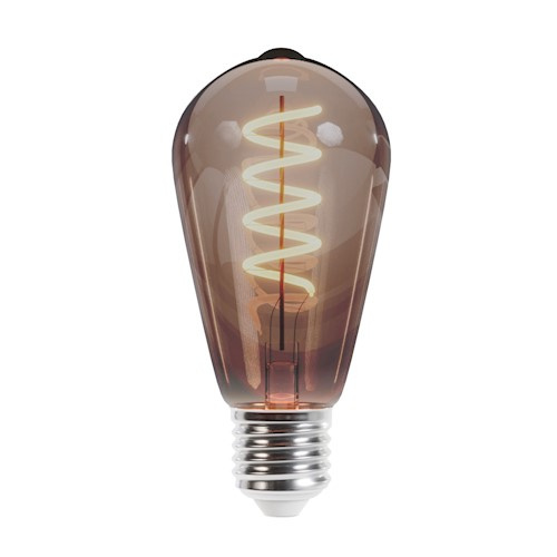 Forever Light LED-lampa Filament E27 ST64 4W 230V 2000K 250lm SF, Sotat glas ryhmässä KODINELEKTRONIIKKA / Valaistus / LED-lamput @ TP E-commerce Nordic AB (38-86951)