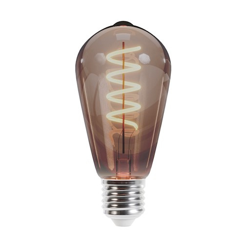 Forever Light LED-lampa Filament E27 ST64 4W 230V 2000K 250lm SF, Sotat glas ryhmässä KODINELEKTRONIIKKA / Valaistus / LED-lamput @ TP E-commerce Nordic AB (38-86951)