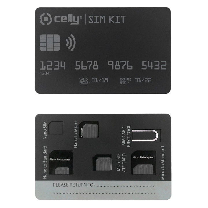 Celly SIM-kit SIM-kortsadaptrar 3-pa ryhmässä ÄLYPUHELIMET JA TABLETIT / Muut tarvikkeet / Muut @ TP E-commerce Nordic AB (38-87103)