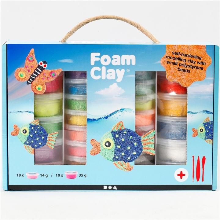 Foam Clay Presentask Mixade Färger ryhmässä LELUT, TUOTTEET LAPSILLE JA VAUVOILLE / Leikkikalut, Askartelu &Pelit / Pelaa savea, leikkiä hiekkaa ja tarvikkeita @ TP E-commerce Nordic AB (38-87390)