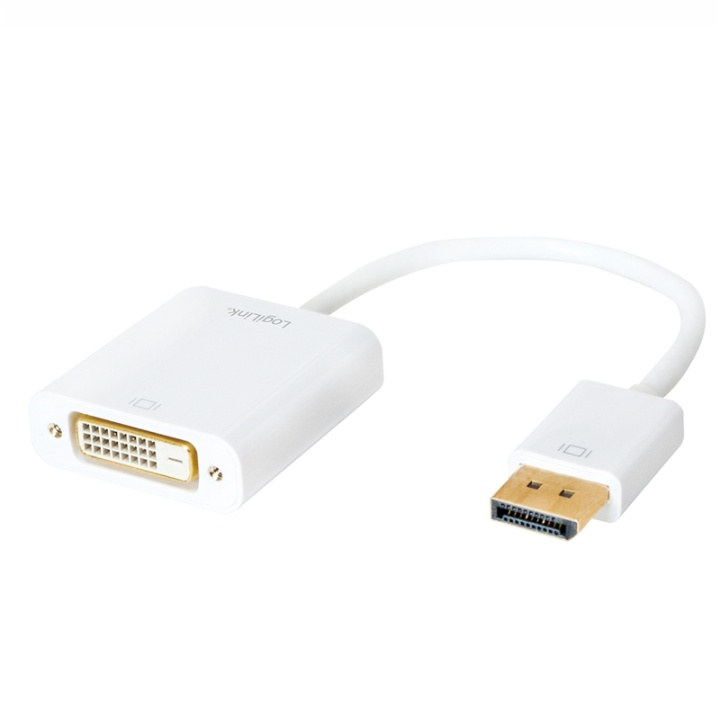 LogiLink DisplayPort 1.2 - DVI-adapter ryhmässä TIETOKOONET & TARVIKKEET / Kaapelit & Sovittimet / DisplayPort / Sovittimet @ TP E-commerce Nordic AB (38-87654)