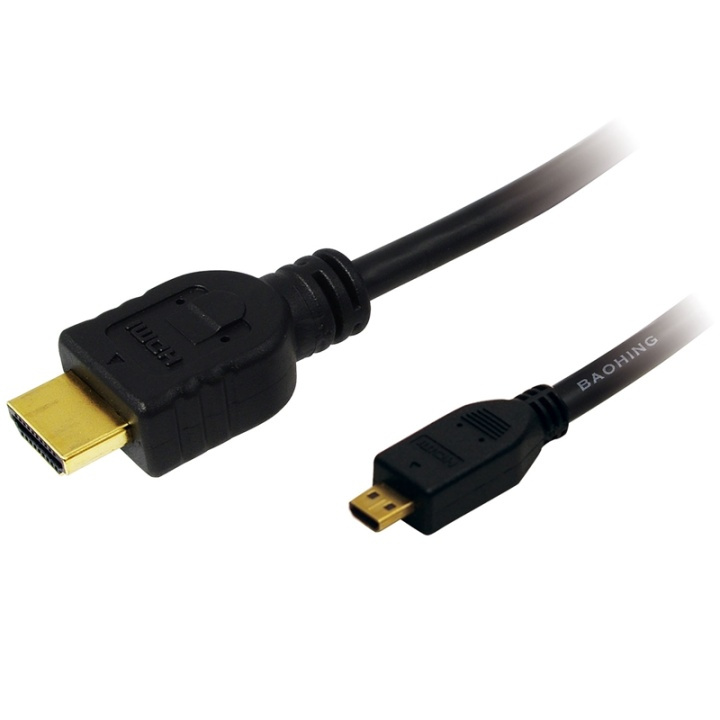 LogiLink Micro-HDMI-kabel 1m ryhmässä KODINELEKTRONIIKKA / Kaapelit & Sovittimet / HDMI / Kaapelit @ TP E-commerce Nordic AB (38-87672)