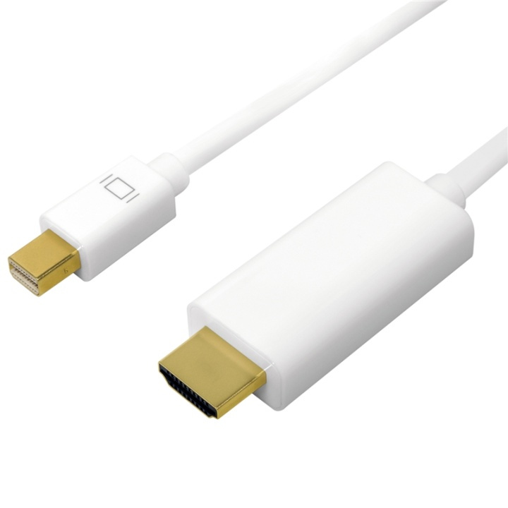 LogiLink Mini DisplayPort -> HDMI 4K 2m ryhmässä KODINELEKTRONIIKKA / Kaapelit & Sovittimet / HDMI / Kaapelit @ TP E-commerce Nordic AB (38-87673)