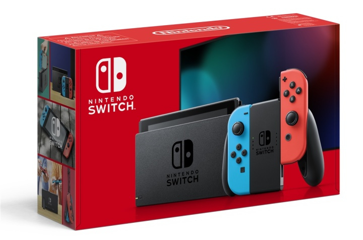 Nintendo Switch 2019 Konsol, Röd/Blå ryhmässä KODINELEKTRONIIKKA / Pelikonsolit & Tarvikkeet / Nintendo Switch / Pelikonsolit @ TP E-commerce Nordic AB (38-88128)