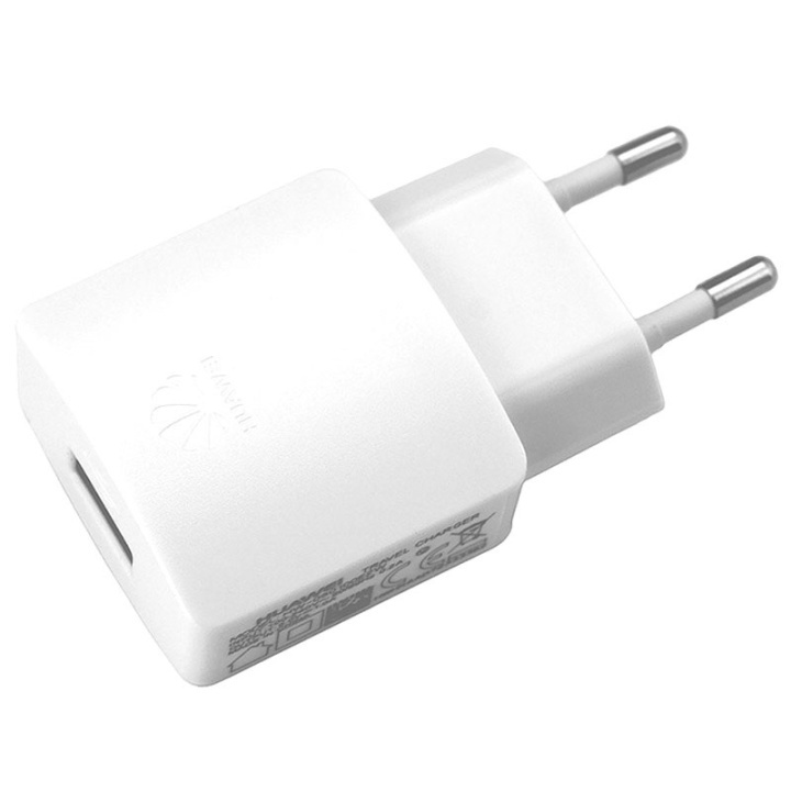 Huawei HW-050100E2W 1A seinälaturi USB, valkoinen ryhmässä ÄLYPUHELIMET JA TABLETIT / Laturit & Kaapelit / Seinälaturi / Seinälaturi USB @ TP E-commerce Nordic AB (38-88177)
