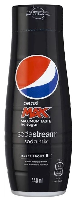 SodaStream Pepsi Max 440ml - Ger 8 liter ryhmässä KOTI, TALOUS JA PUUTARHA / Kodinkoneet / Vesi ja mehu / Hiilihapotuslaitteet / Mausteet @ TP E-commerce Nordic AB (38-88278)