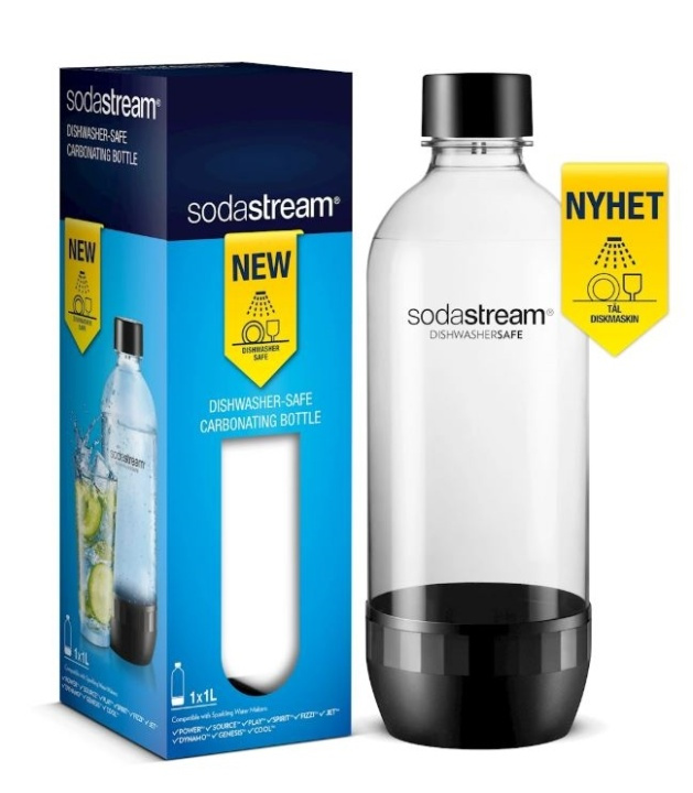 SodaStream flaska 1 liter, Diskmaskinssäker ryhmässä KOTI, TALOUS JA PUUTARHA / Kodinkoneet / Vesi ja mehu / Hiilihapotuslaitteet / Tarvikkeet @ TP E-commerce Nordic AB (38-88283)