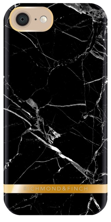RF by Richmond & Finch Musta marmori, tapauksessa iPhone 7/8/SE ryhmässä ÄLYPUHELIMET JA TABLETIT / Puhelimen suojakotelo / Apple / iPhone 7 / Kuoret @ TP E-commerce Nordic AB (38-88473)