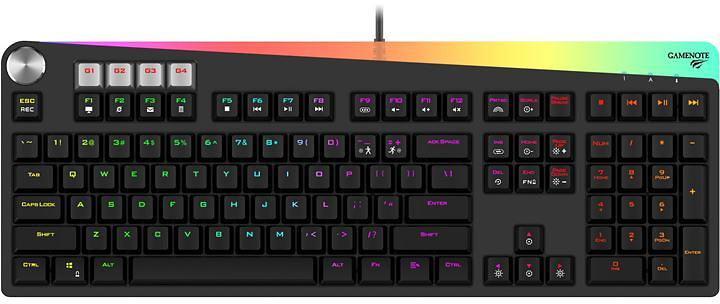 Havit KB473L Mekaniskt RGB Gaming Tangentbord, Nordic ryhmässä TIETOKOONET & TARVIKKEET / Hiiret & Näppäimistöt / Näppäimistöt / Langalliset @ TP E-commerce Nordic AB (38-88518)