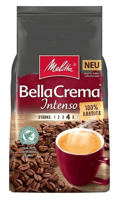 Melitta Kahvi Bella Crema Intenso 1KG 1KG ryhmässä KOTI, TALOUS JA PUUTARHA / Kodinkoneet / Kahvikoneet ja tarvikkeet / Kahvipavut @ TP E-commerce Nordic AB (38-88587)