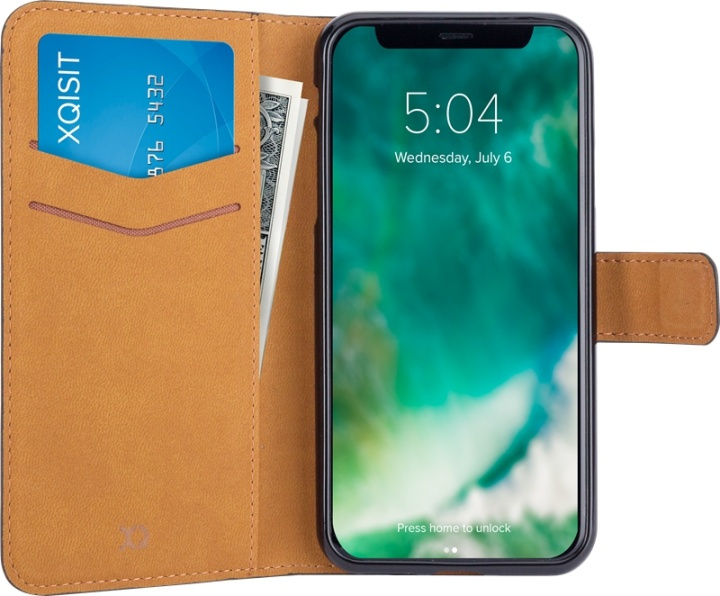 Xqisit Slimmat plånboksfodral till iPhone X/XS ryhmässä ÄLYPUHELIMET JA TABLETIT / Puhelimen suojakotelo / Apple / iPhone X/XS / Kotelo @ TP E-commerce Nordic AB (38-88750)