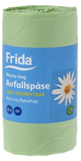 Frida Nedbrytningsbar avfallspåse 20 liter ryhmässä KOTI, TALOUS JA PUUTARHA / Siivoustuotteet / Siivoustarvikkeet @ TP E-commerce Nordic AB (38-89062)