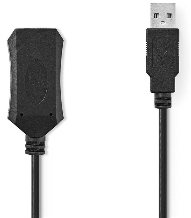 Nedis Aktiivinen USB-kaapeli | USB 2.0 | USB-A Uros | USB-A Naaras | 480 Mbps | 5.00 m | Pyöreä | Niklattu | PVC | Kupari | Kirjekuori ryhmässä TIETOKOONET & TARVIKKEET / Kaapelit & Sovittimet / USB / USB-A / Kaapelit @ TP E-commerce Nordic AB (38-89263)
