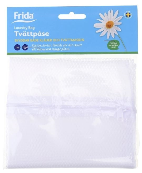 Frida pyykkilaukku musta/valkoinen ryhmässä KOTI, TALOUS JA PUUTARHA / Vaatehuolto / Muu vaatehuolto @ TP E-commerce Nordic AB (38-89337)