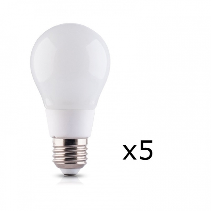 LED-lampa E27 10W 230V 6000K 5-pack, Kallvit ryhmässä KODINELEKTRONIIKKA / Valaistus / LED-lamput @ TP E-commerce Nordic AB (38-89340-PKT05)
