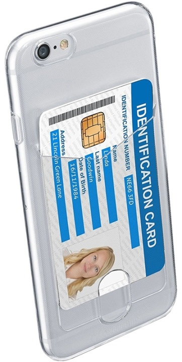 Cellularline Flexi Pocket, läpinäkyvä kuori korttipaikalla iPhone 6/6S:lle ryhmässä ÄLYPUHELIMET JA TABLETIT / Puhelimen suojakotelo / Apple / iPhone 6/6S / Suoja @ TP E-commerce Nordic AB (38-89517)