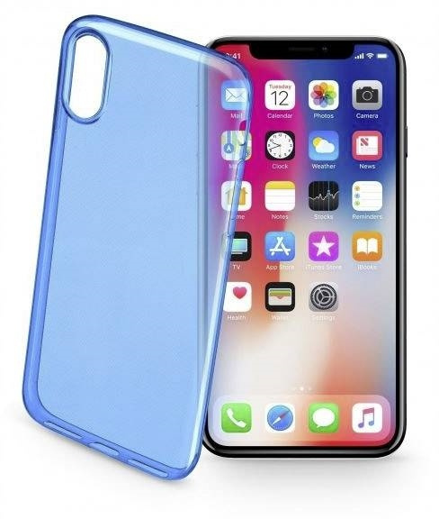 Cellularline TPU muovi matkapuhelimen kotelo iPhone X/XS, tummansininen ryhmässä ÄLYPUHELIMET JA TABLETIT / Puhelimen suojakotelo / Apple / iPhone X/XS / Kuoret @ TP E-commerce Nordic AB (38-89518)