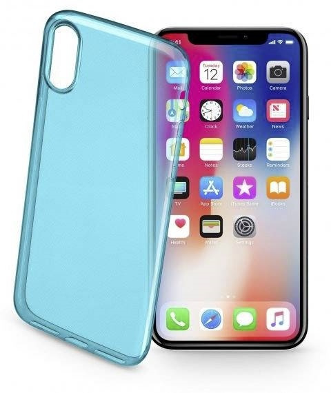 Cellularline TPU muovi Mobile Case iPhone X/XS, turkoosi ryhmässä ÄLYPUHELIMET JA TABLETIT / Puhelimen suojakotelo / Apple / iPhone X/XS / Kuoret @ TP E-commerce Nordic AB (38-89521)
