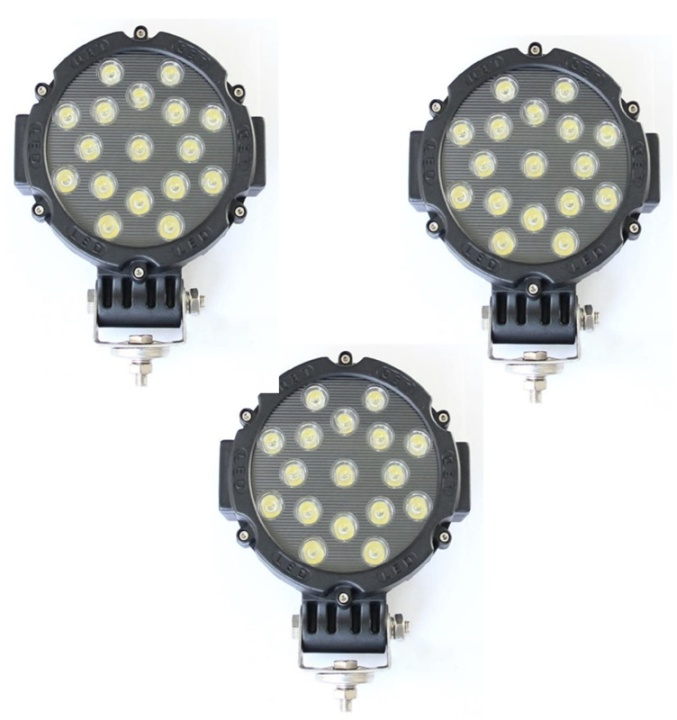 3-pack Epistar LED Extraljus 153W, 11475 Lumen, Svart ryhmässä AUTO / Auton valot / Lisävalot @ TP E-commerce Nordic AB (38-89541PKT)