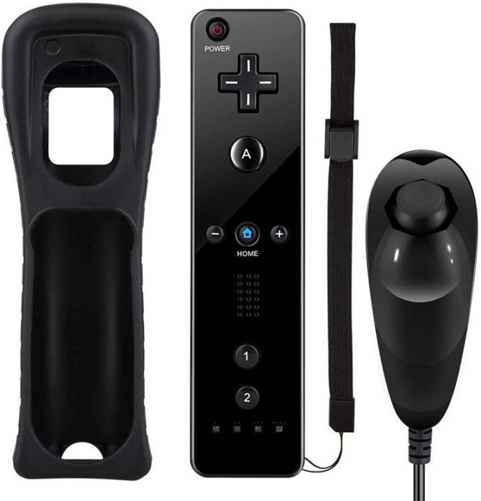 Remote Plus + Nunchuck Wii Wii U:lle, musta ryhmässä KODINELEKTRONIIKKA / Pelikonsolit & Tarvikkeet / Nintendo Wii @ TP E-commerce Nordic AB (38-89553)